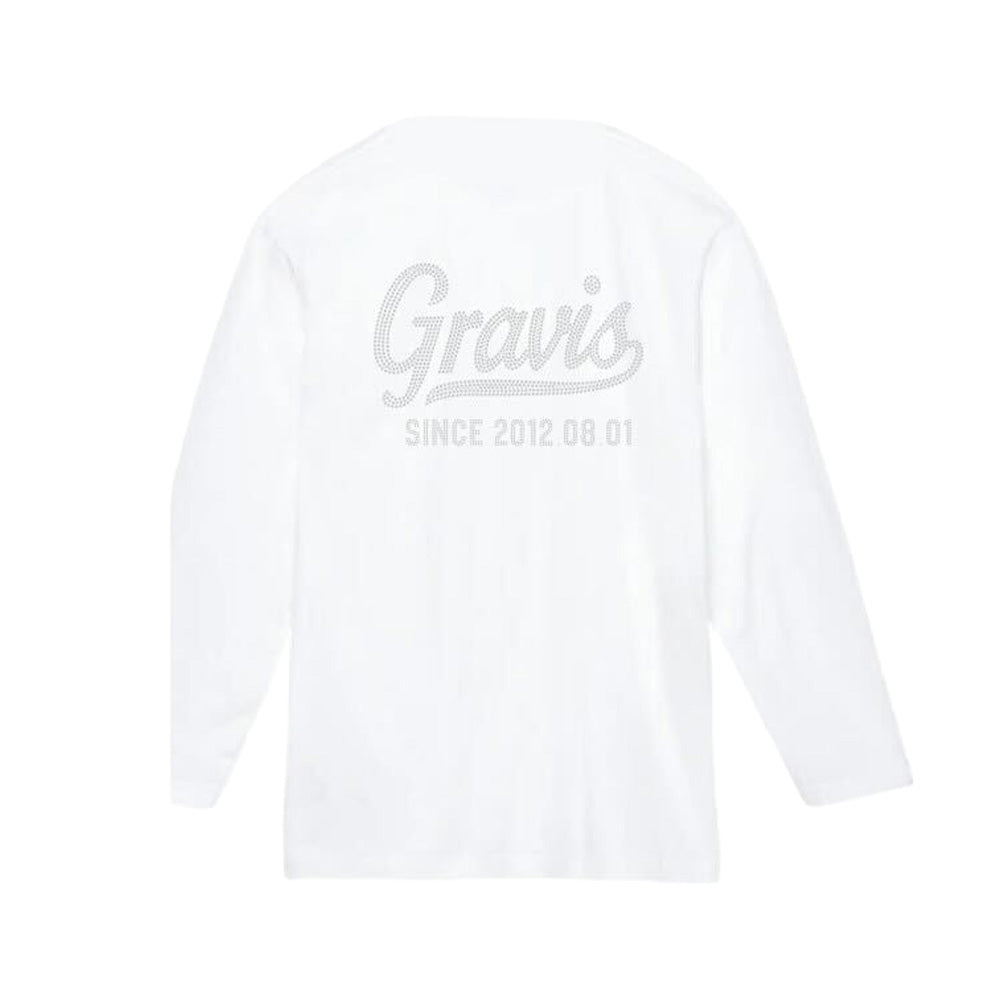 【継続販売】Gravisラインストーン長袖Tシャツ