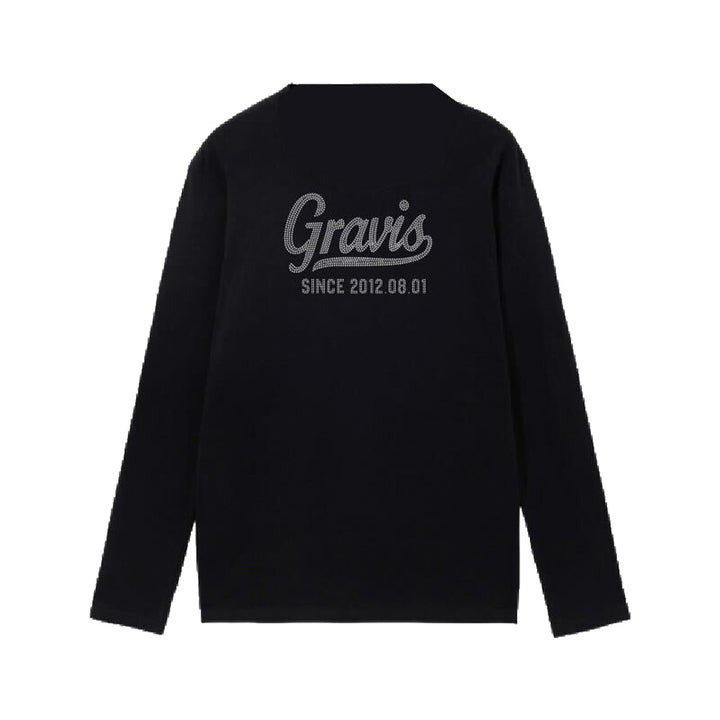 【継続販売】Gravisラインストーン長袖Tシャツ